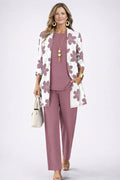 Marianne | Dusty Rose Floral Three-Piece Set