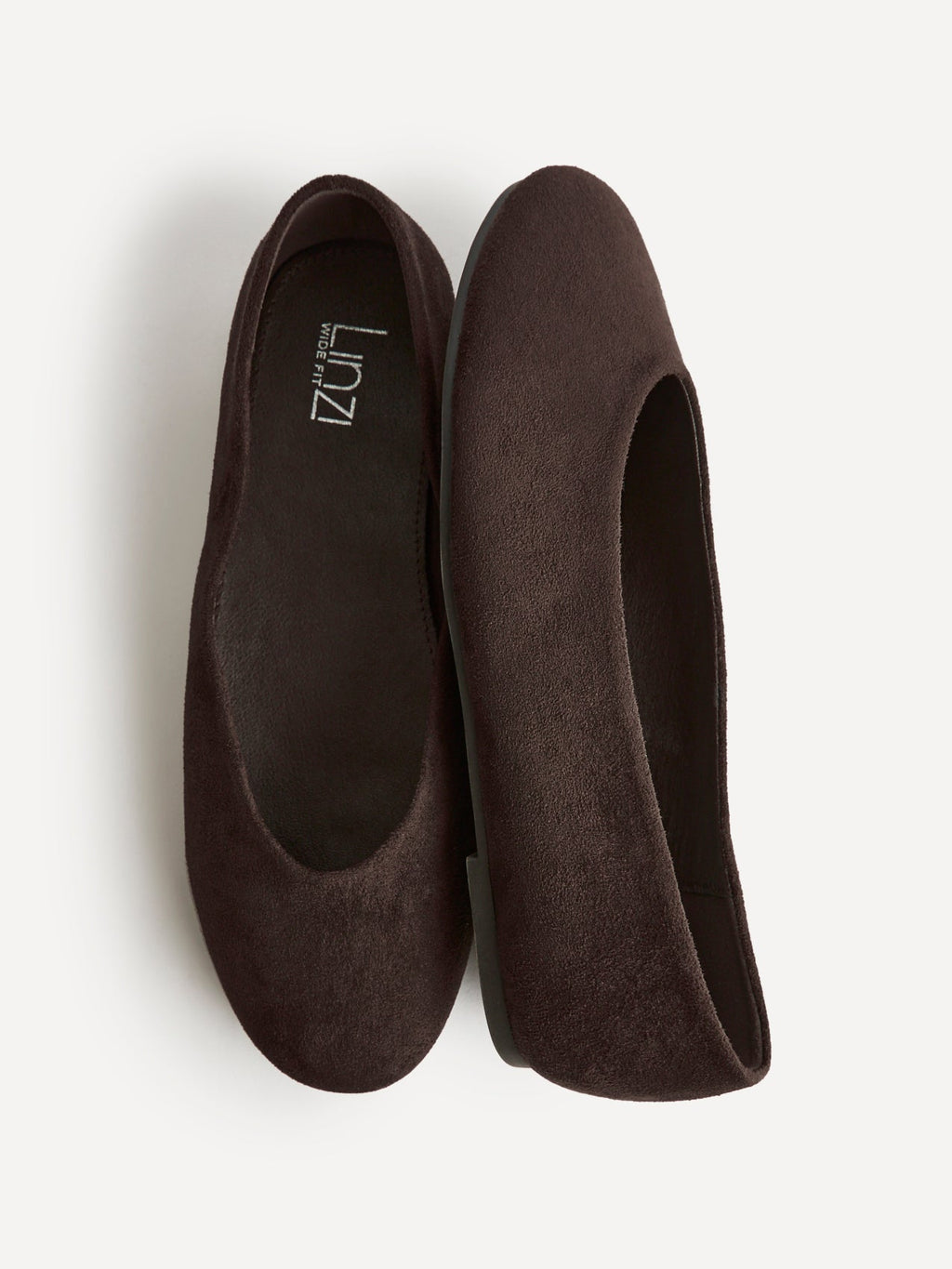 Astra Wide Fit Brown Ballet Flats