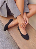 Astra Wide Fit Black Ballet Flats
