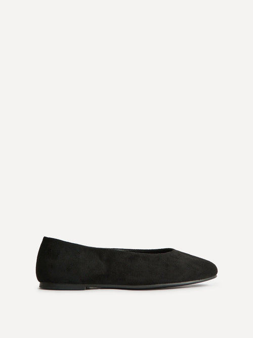 Astra Wide Fit Black Ballet Flats