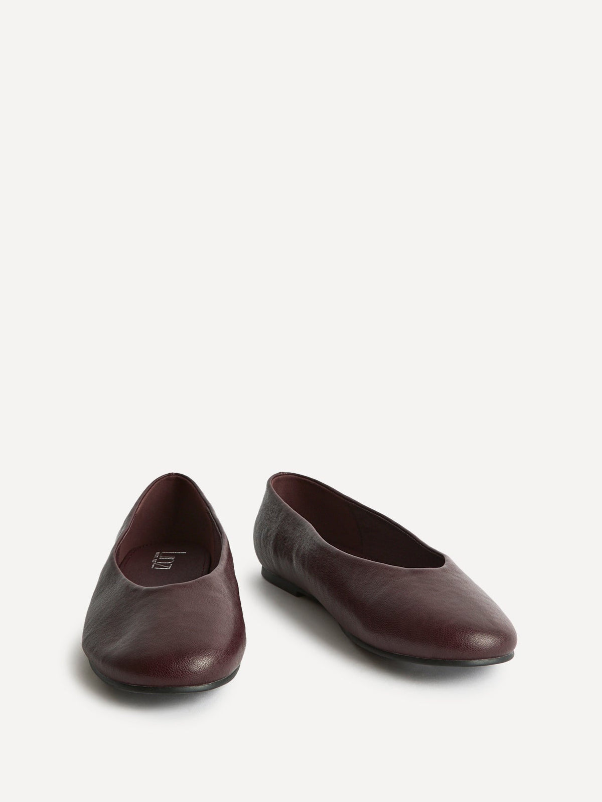 Astra Wide Fit Burgundy Ballet Flats