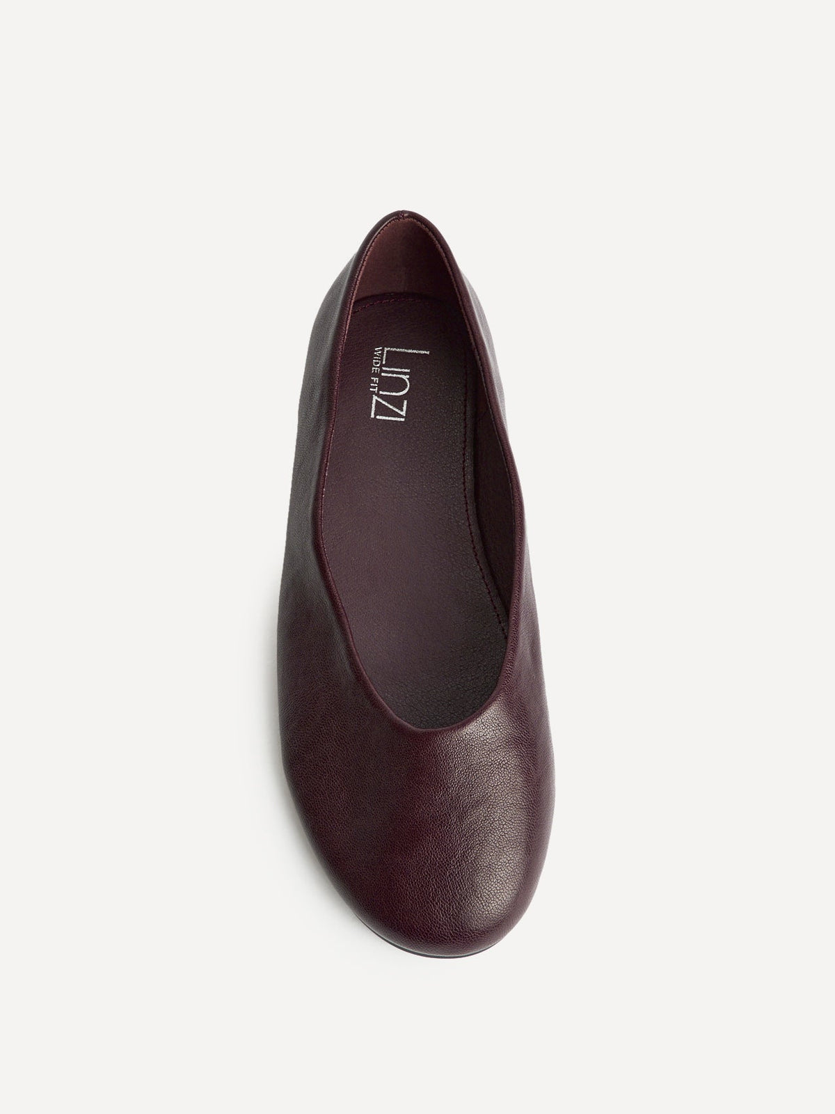 Astra Wide Fit Burgundy Ballet Flats