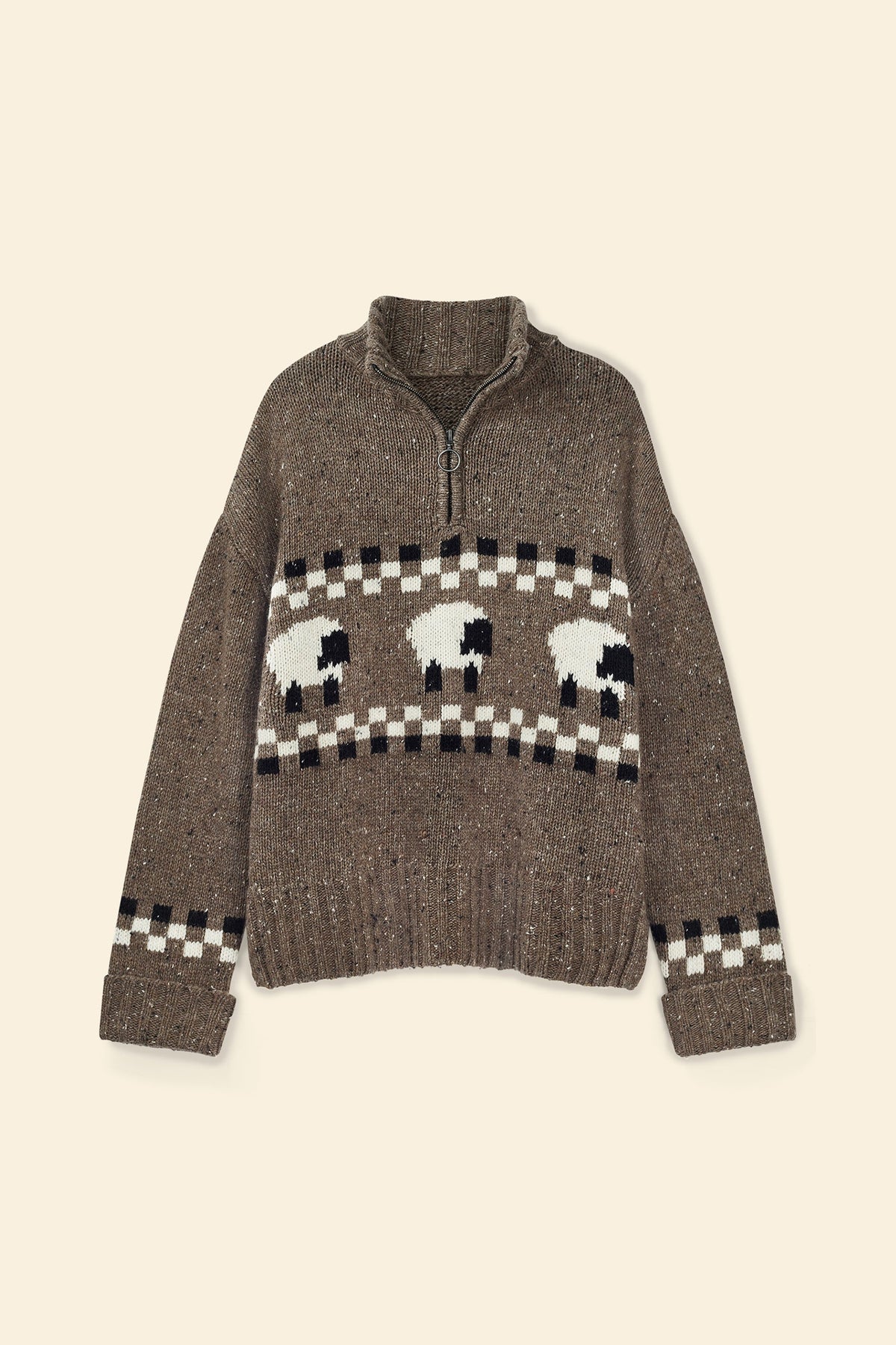 Montadale Sheep Half Zip Jumper