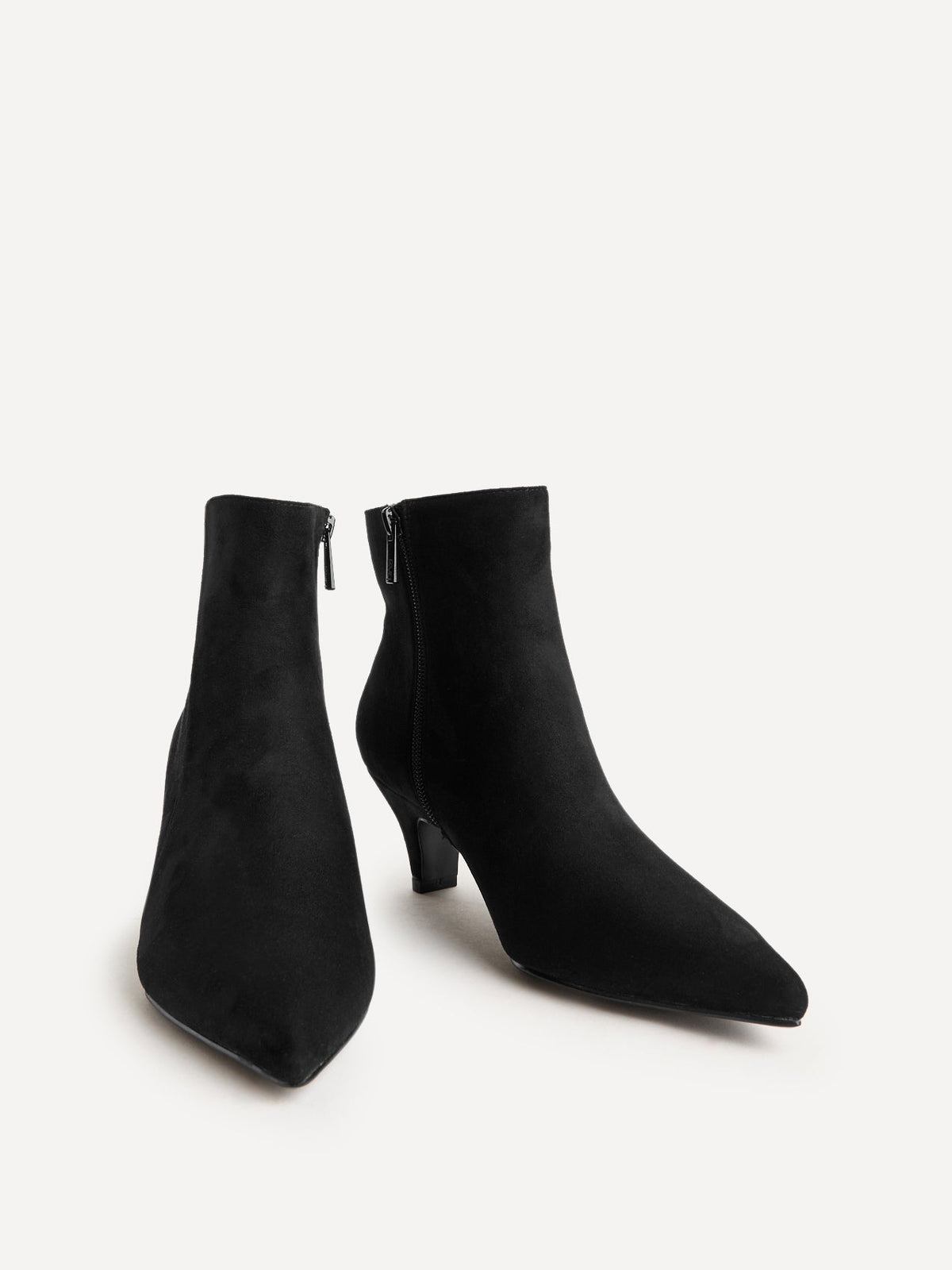 Blaire Black Faux Suede Ankle Boots