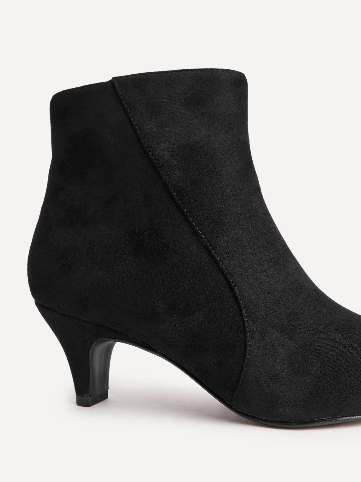 Blaire Black Faux Suede Ankle Boots