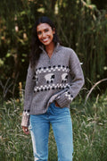 Montadale Sheep Half Zip Jumper