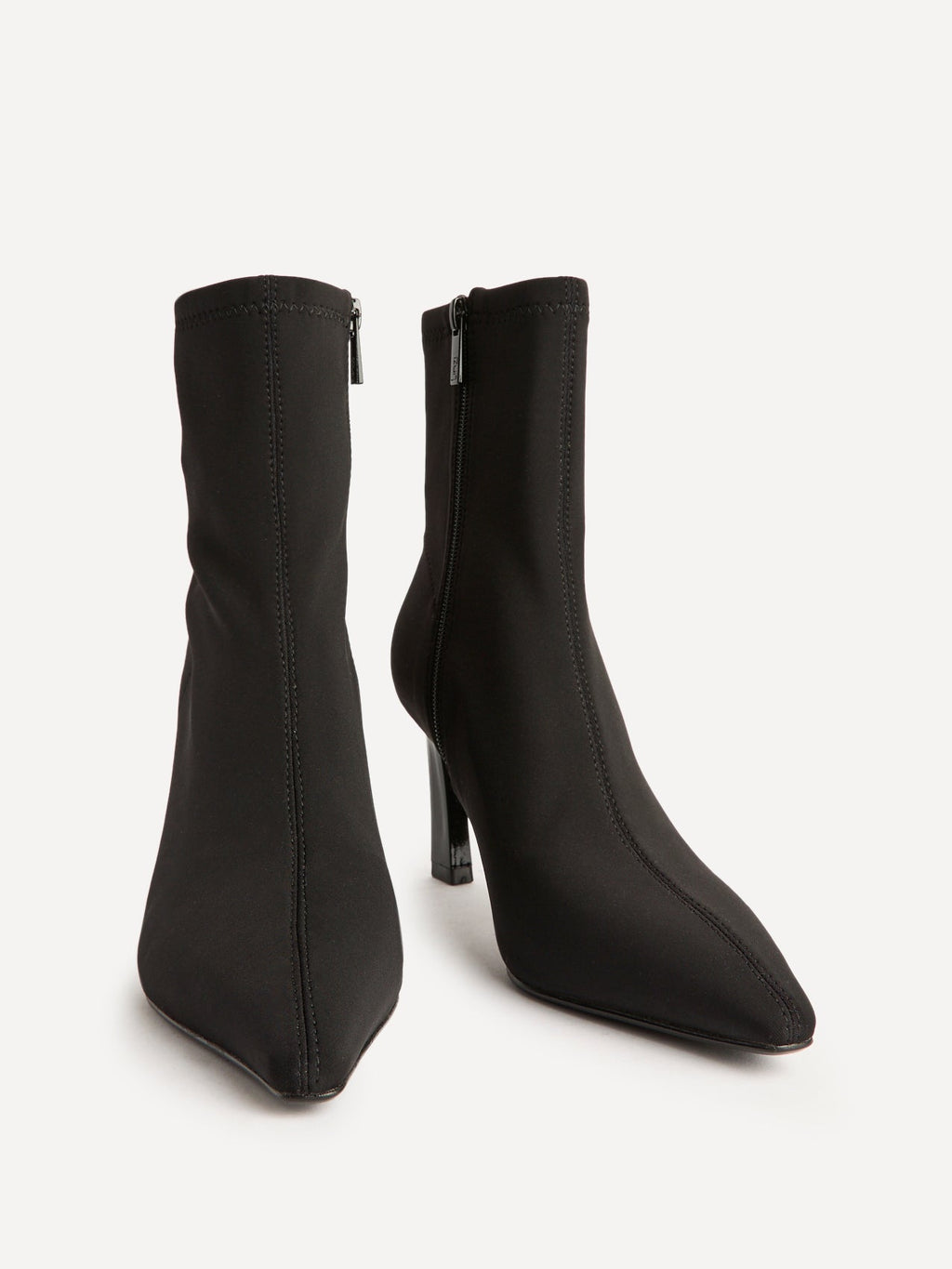 Context Black Heeled Sock Boots