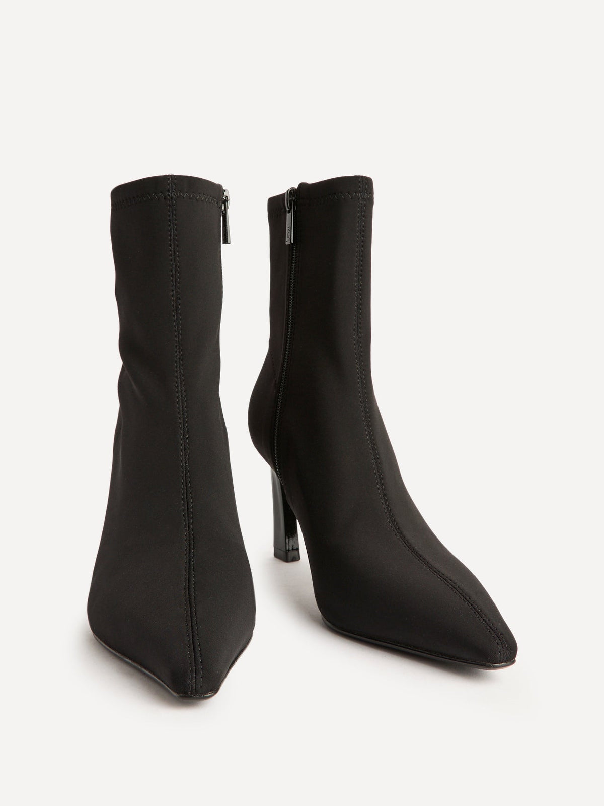Context Black Heeled Sock Boots