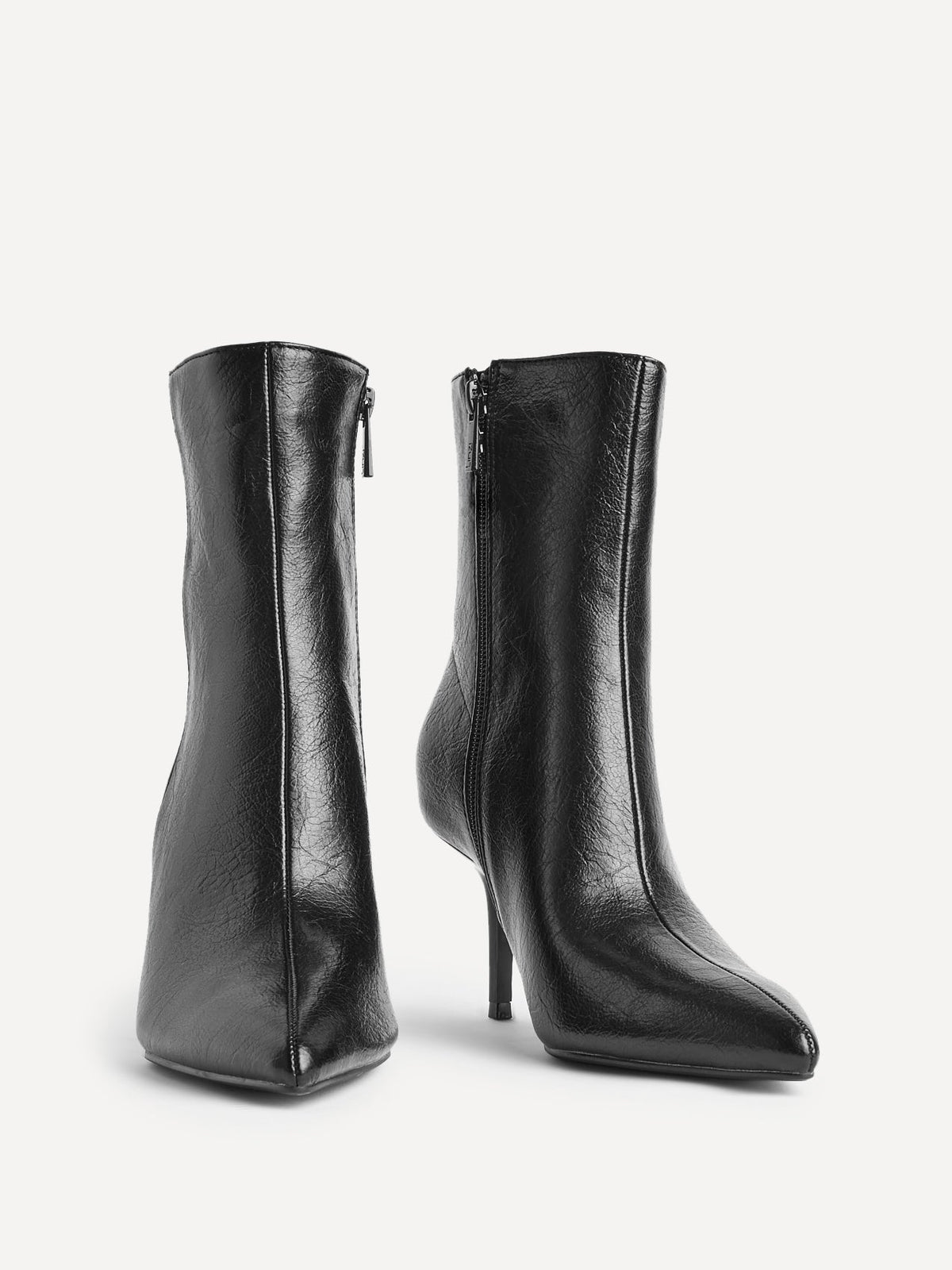 Exhibit Black Stiletto Heel Ankle Boots