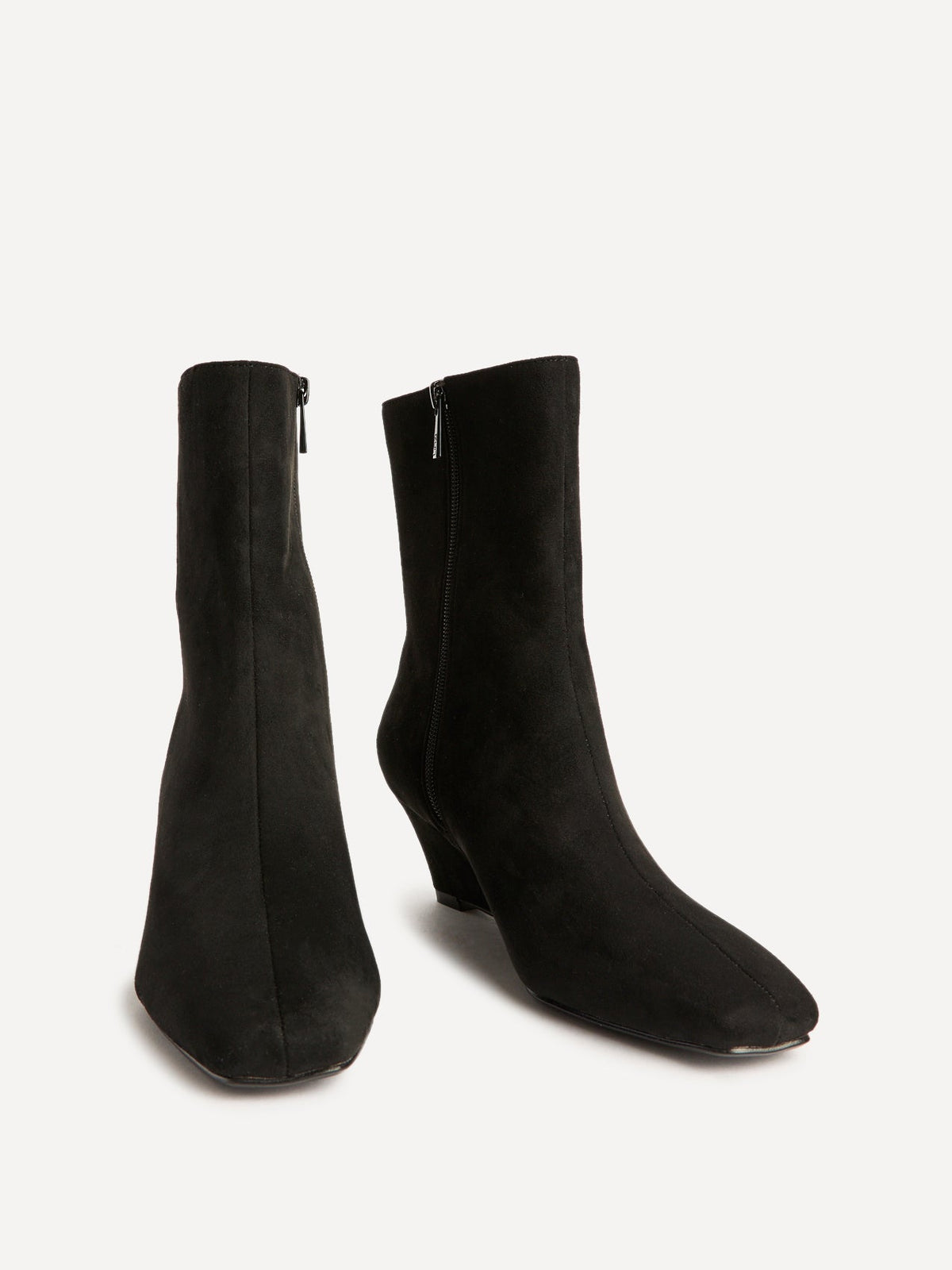 Genesis Black Wedge Heel Ankle Boots