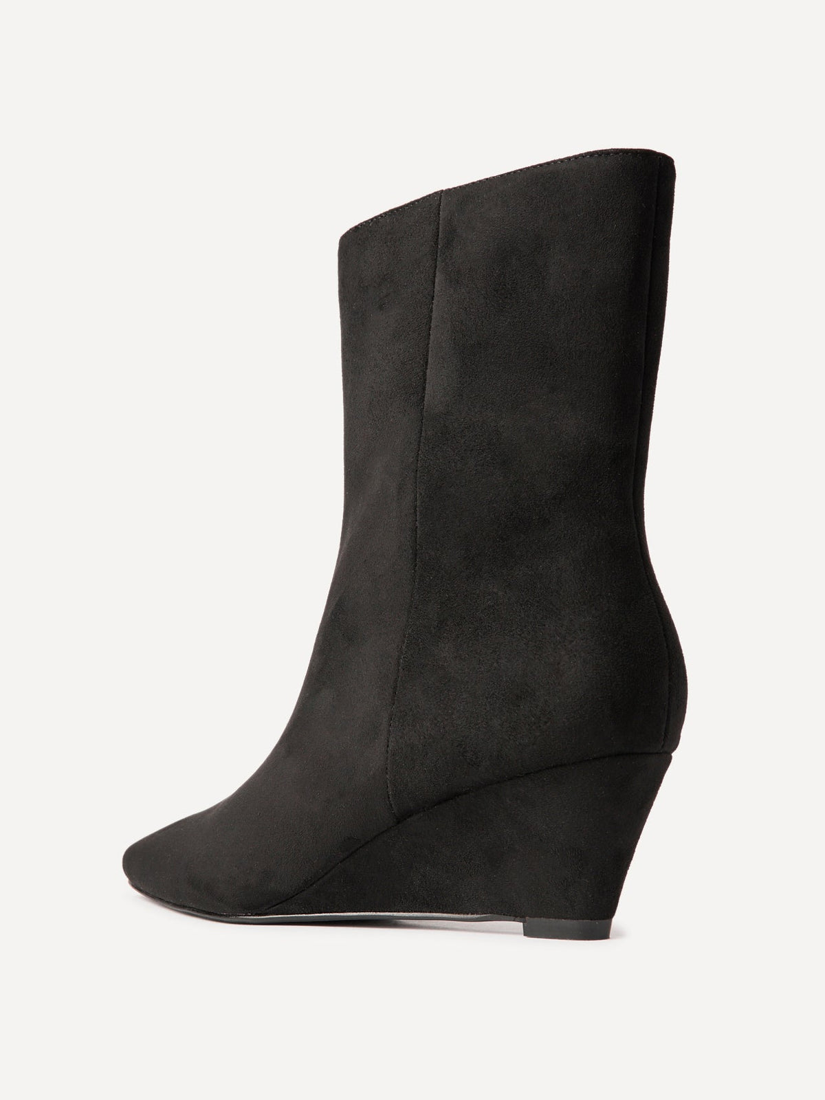 Genesis Black Wedge Heel Ankle Boots