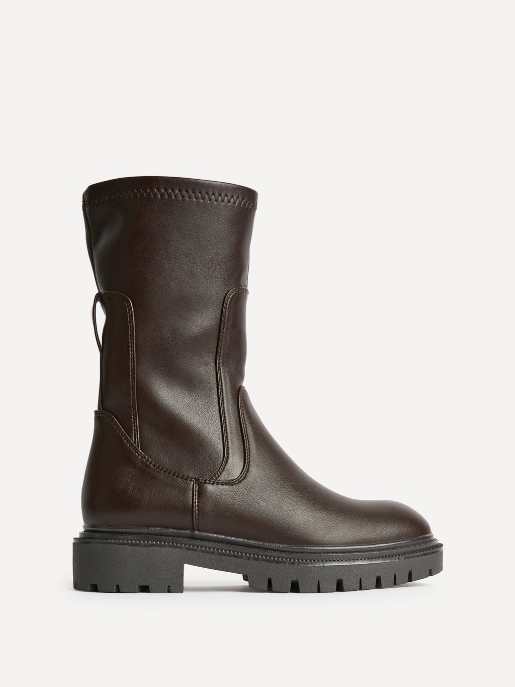 Kenzie Wide Fit Brown Mid Length Chelsea Boots