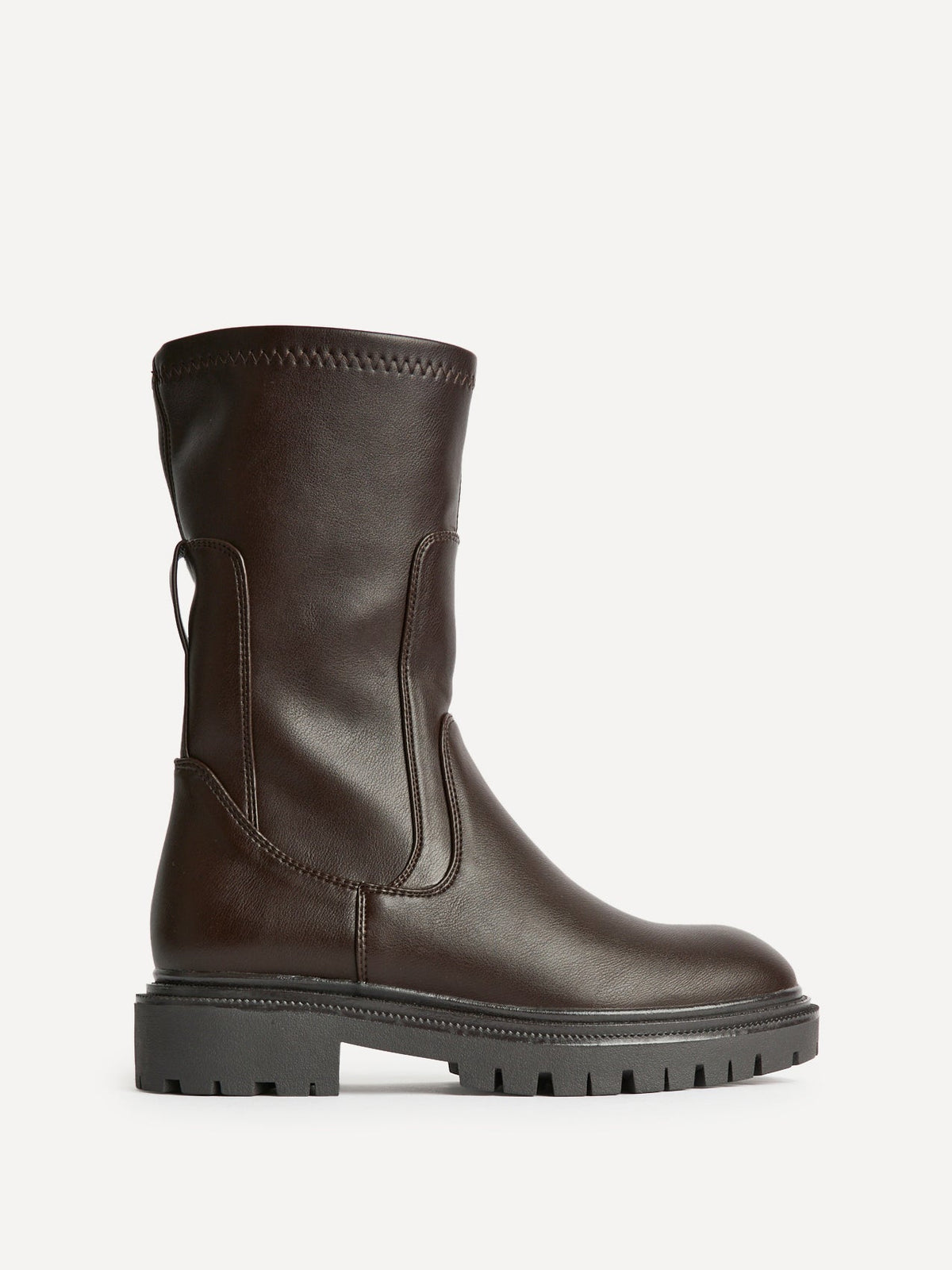 Kenzie Wide Fit Brown Mid Length Chelsea Boots