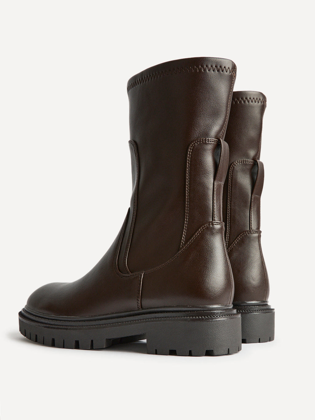 Kenzie Wide Fit Brown Mid Length Chelsea Boots