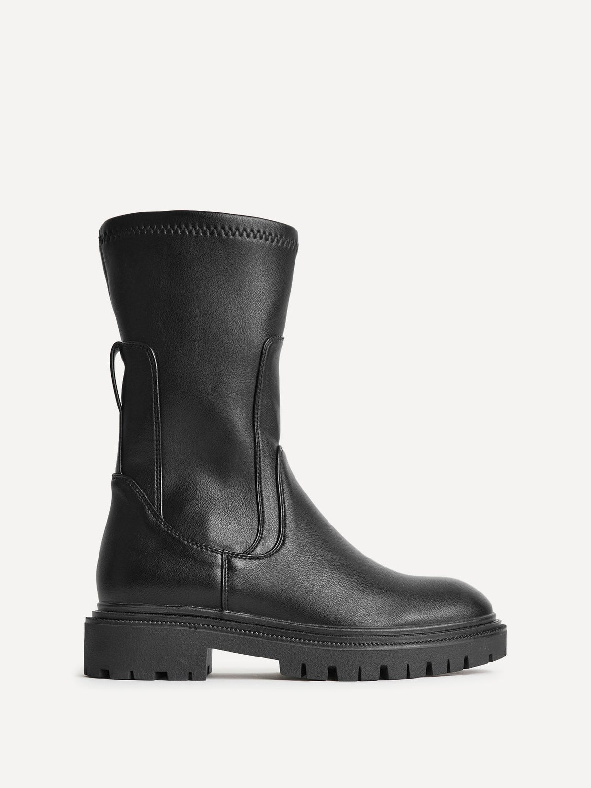Kenzie Wide Fit Black Mid Length Chelsea Boots