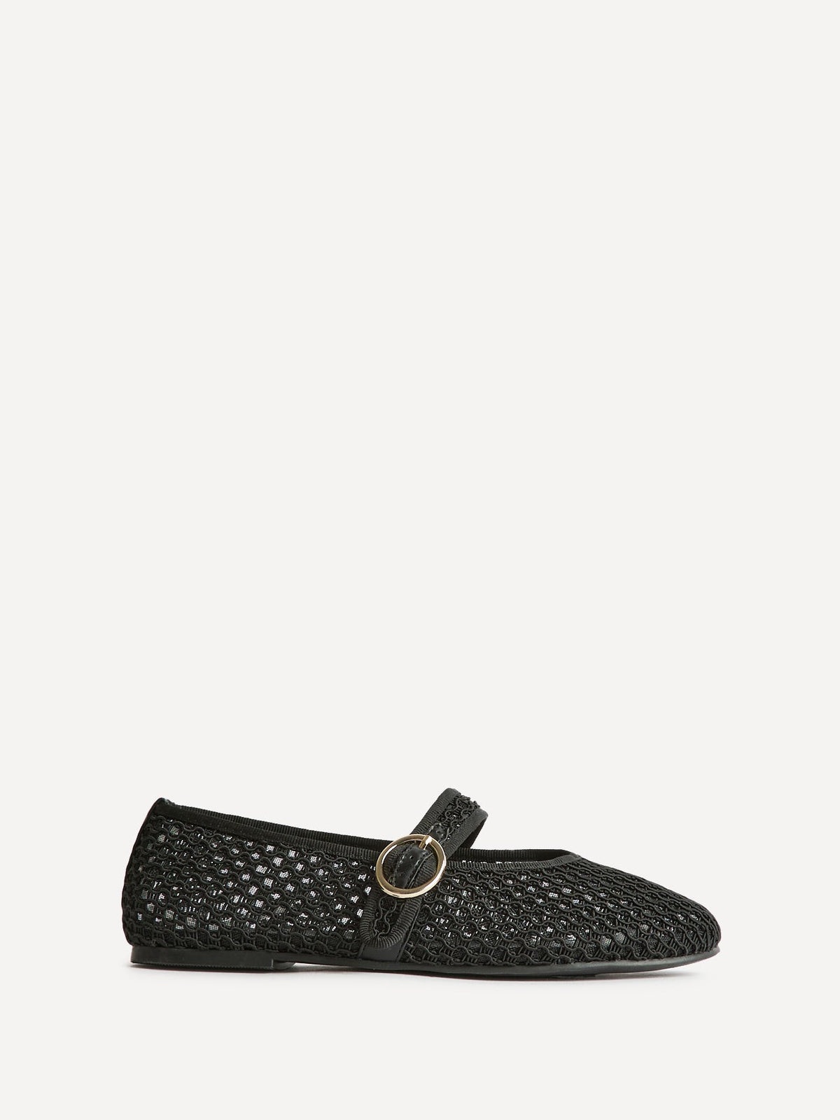Luma Wide Fit Black Mesh Mary Jane Pumps