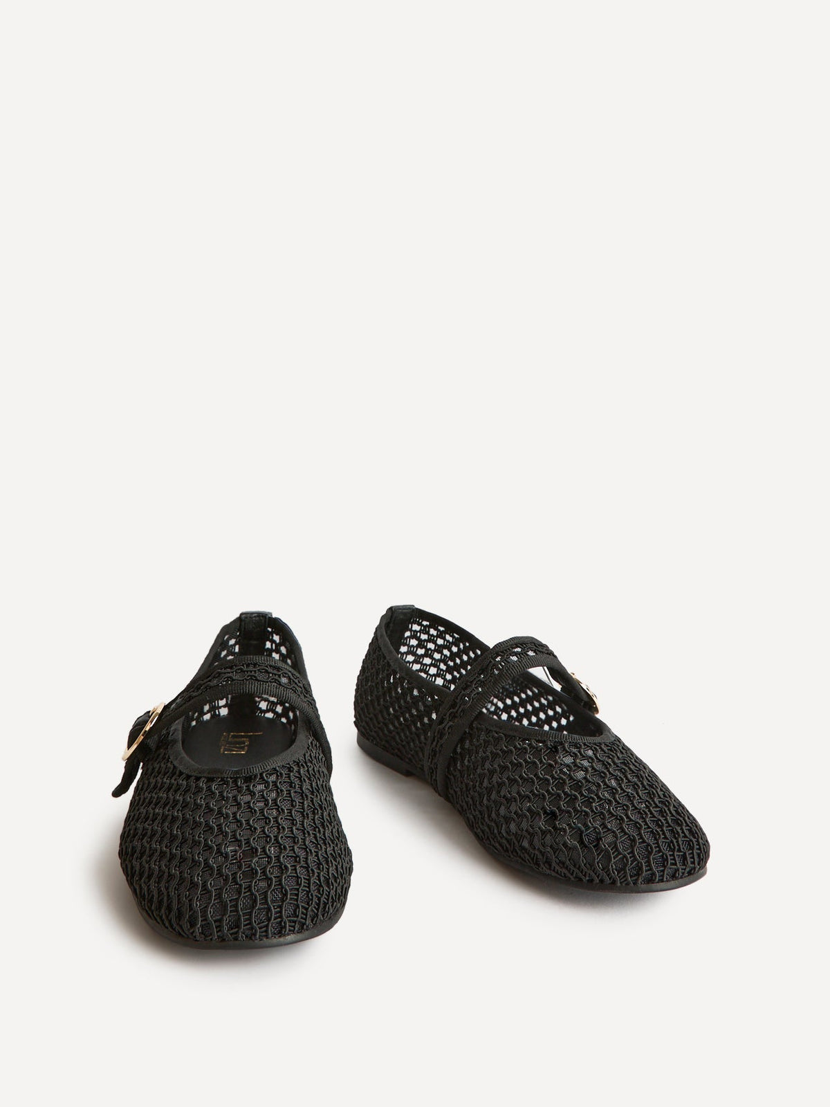 Luma Wide Fit Black Mesh Mary Jane Pumps