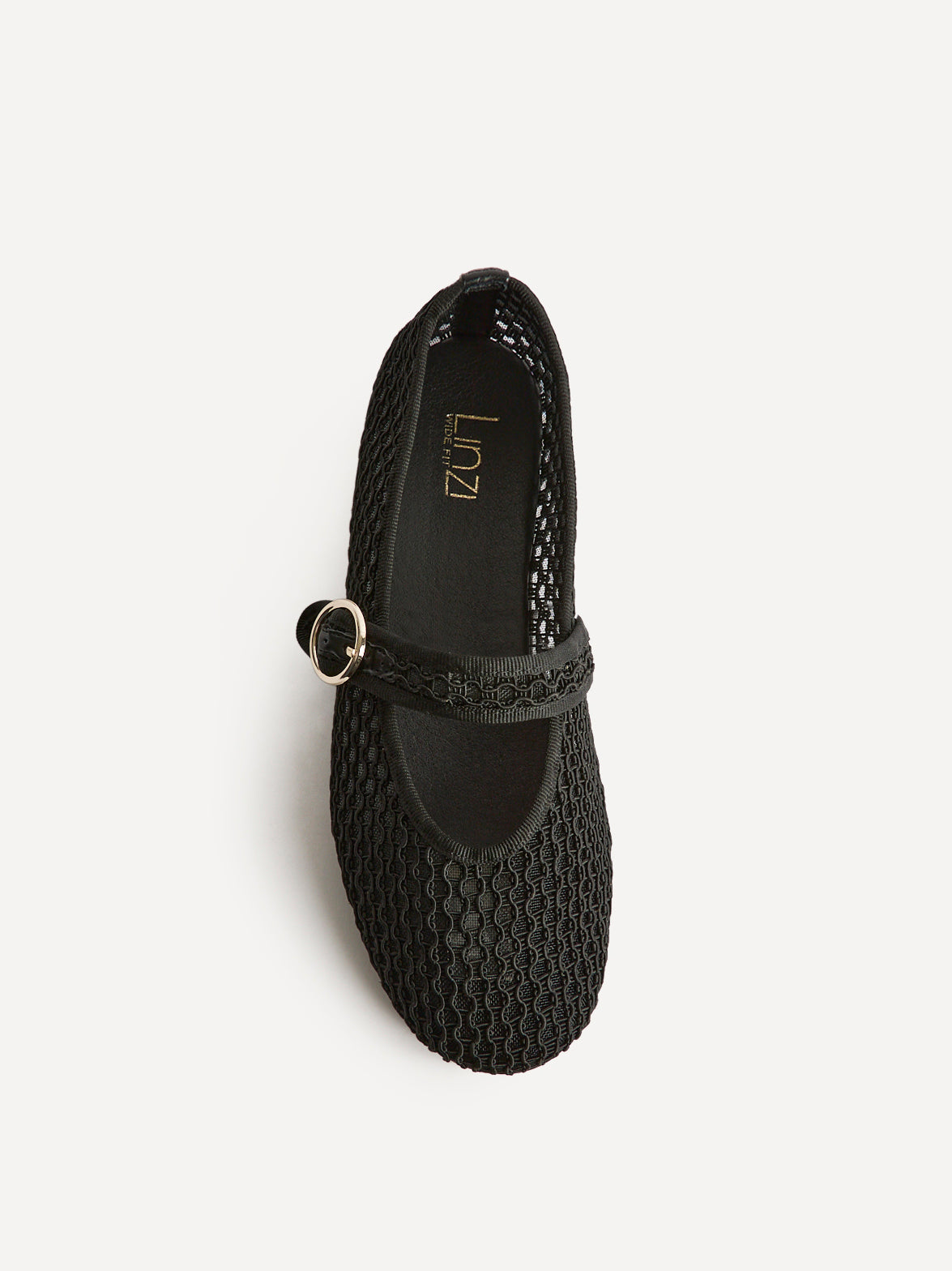 Luma Wide Fit Black Mesh Mary Jane Pumps