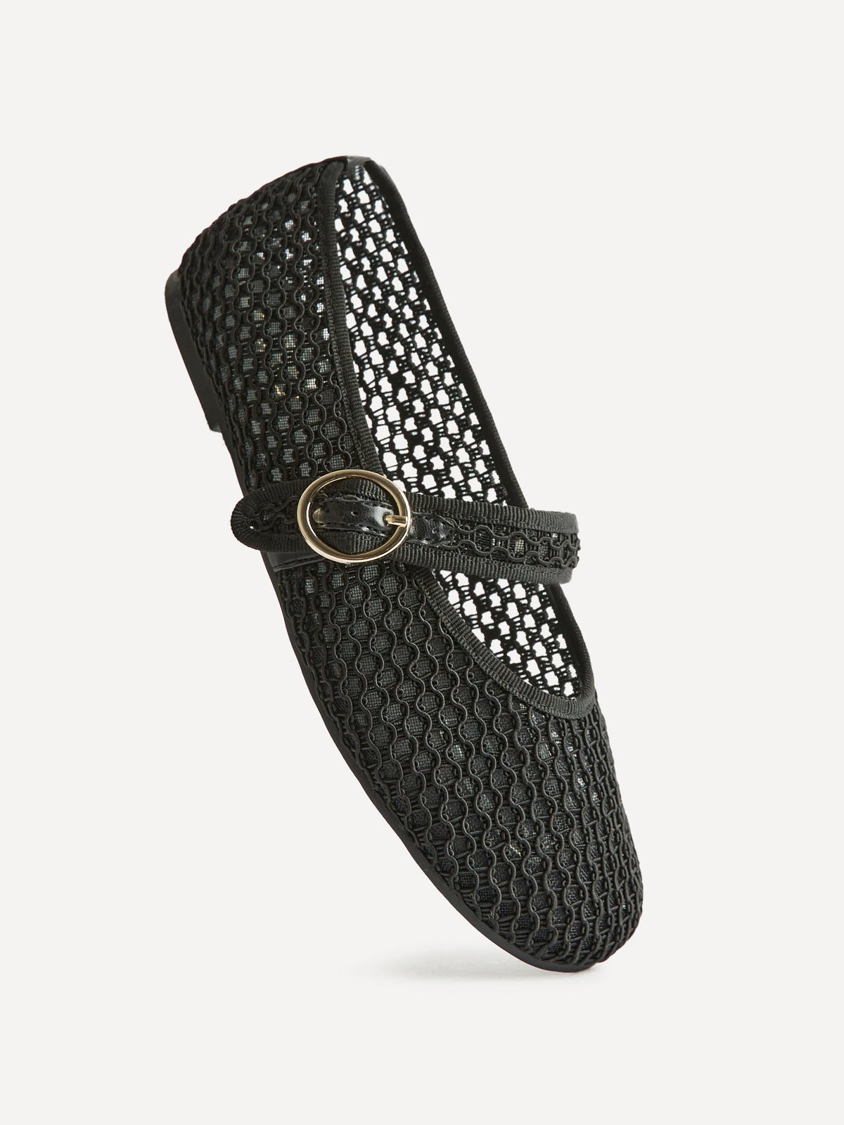 Luma Wide Fit Black Mesh Mary Jane Pumps