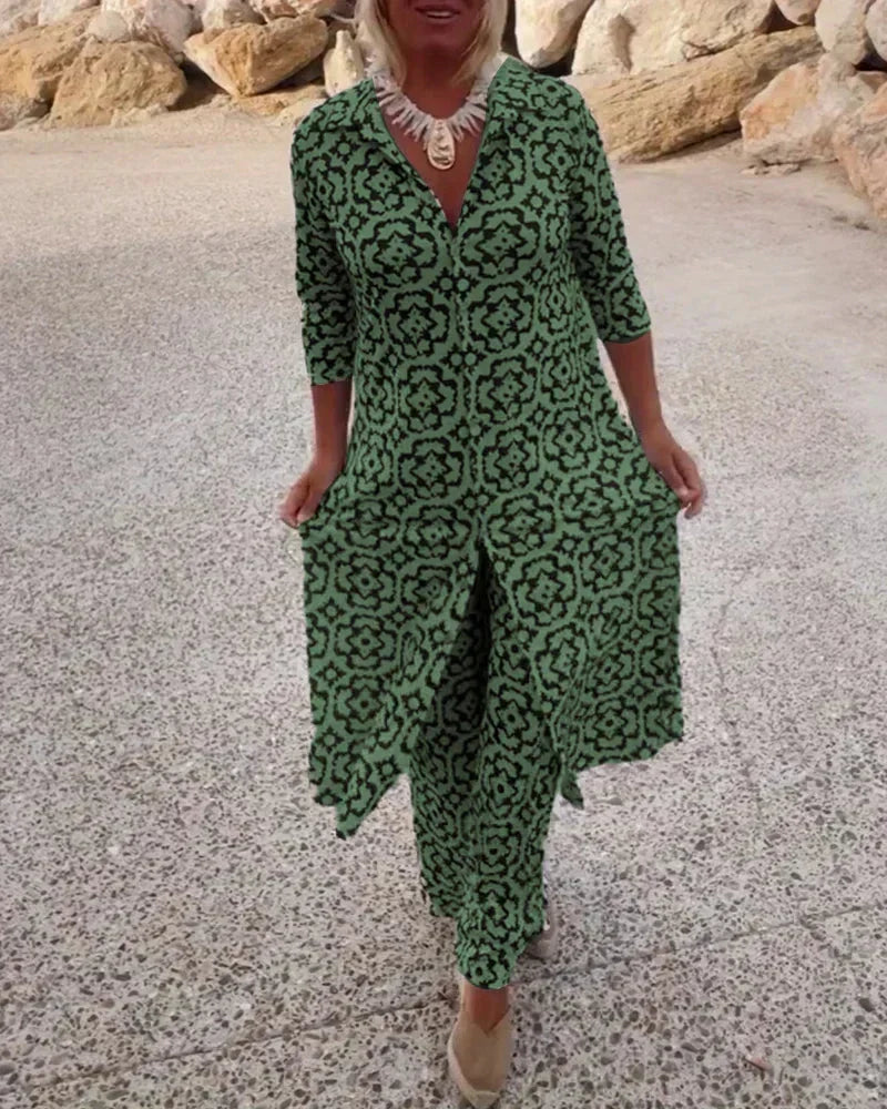 Azure™ | Button-Up Two-Piece Set