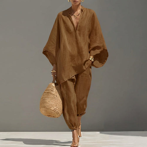 Lotte | Casual Two-Piece Set with V-Neck for Women