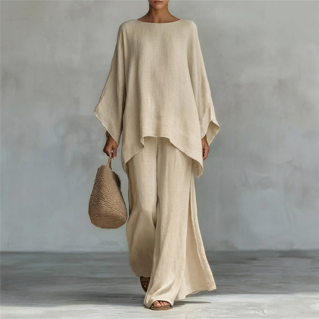 Leila | Two-Piece Set with Long Sleeves and Loose Pants