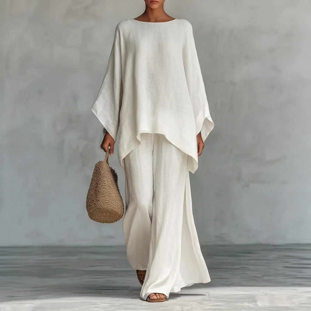 Leila | Two-Piece Set with Long Sleeves and Loose Pants