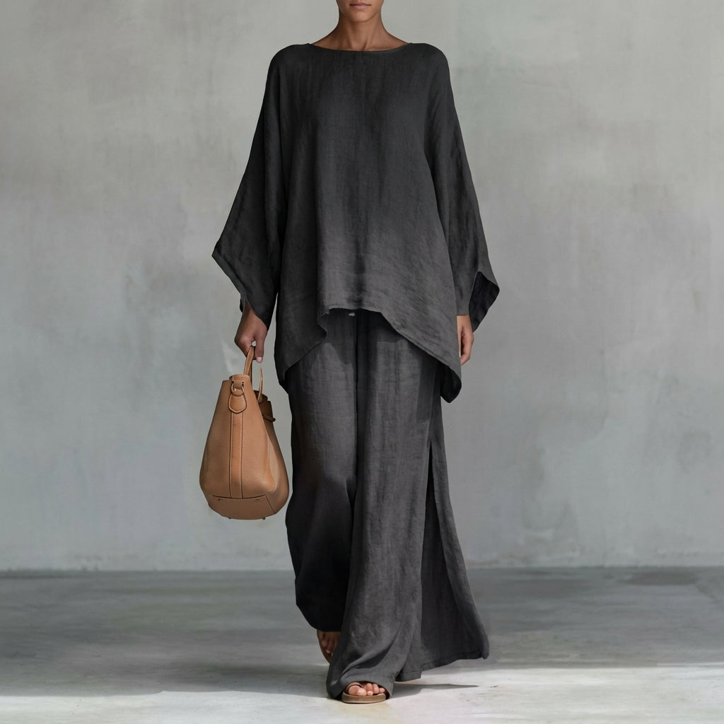 Leila | Two-Piece Set with Long Sleeves and Loose Pants