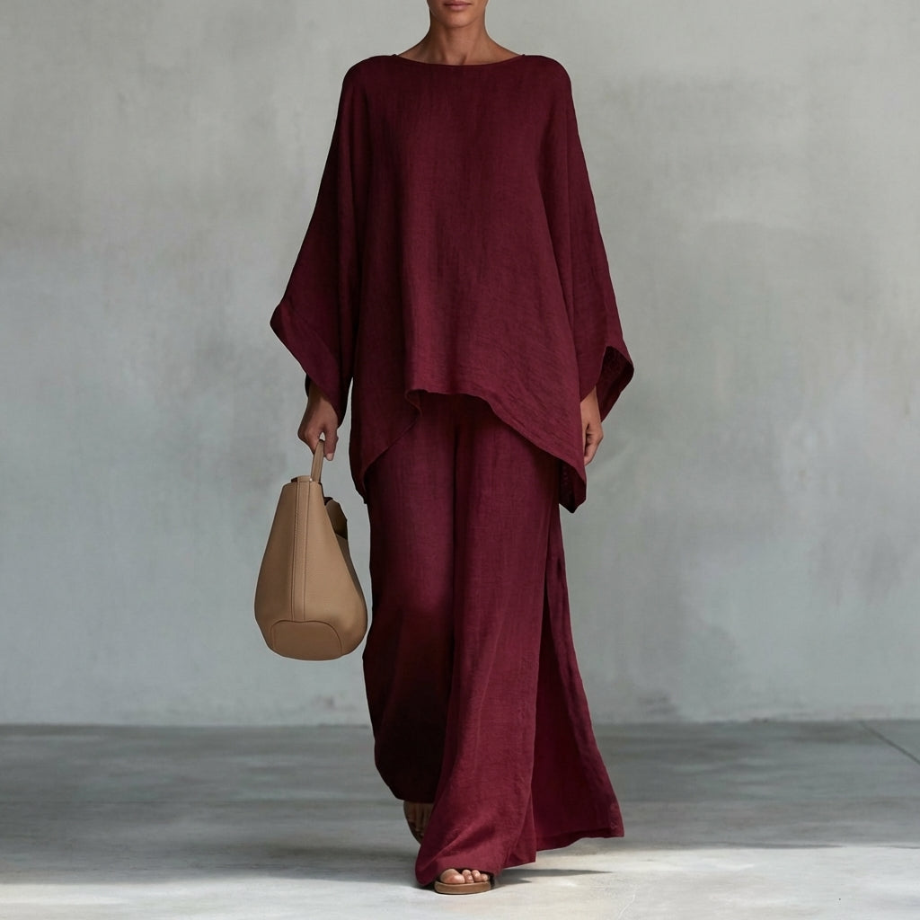 Leila | Two-Piece Set with Long Sleeves and Loose Pants