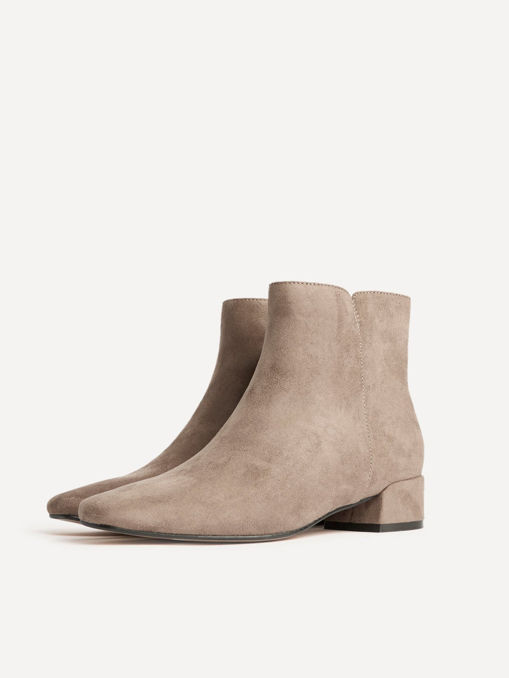 Outline Mocha Faux Suede Ankle Boots