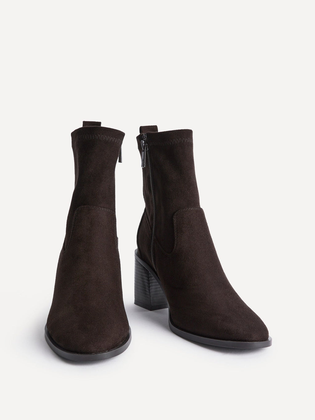 Process Brown Block Heel Ankle Boots