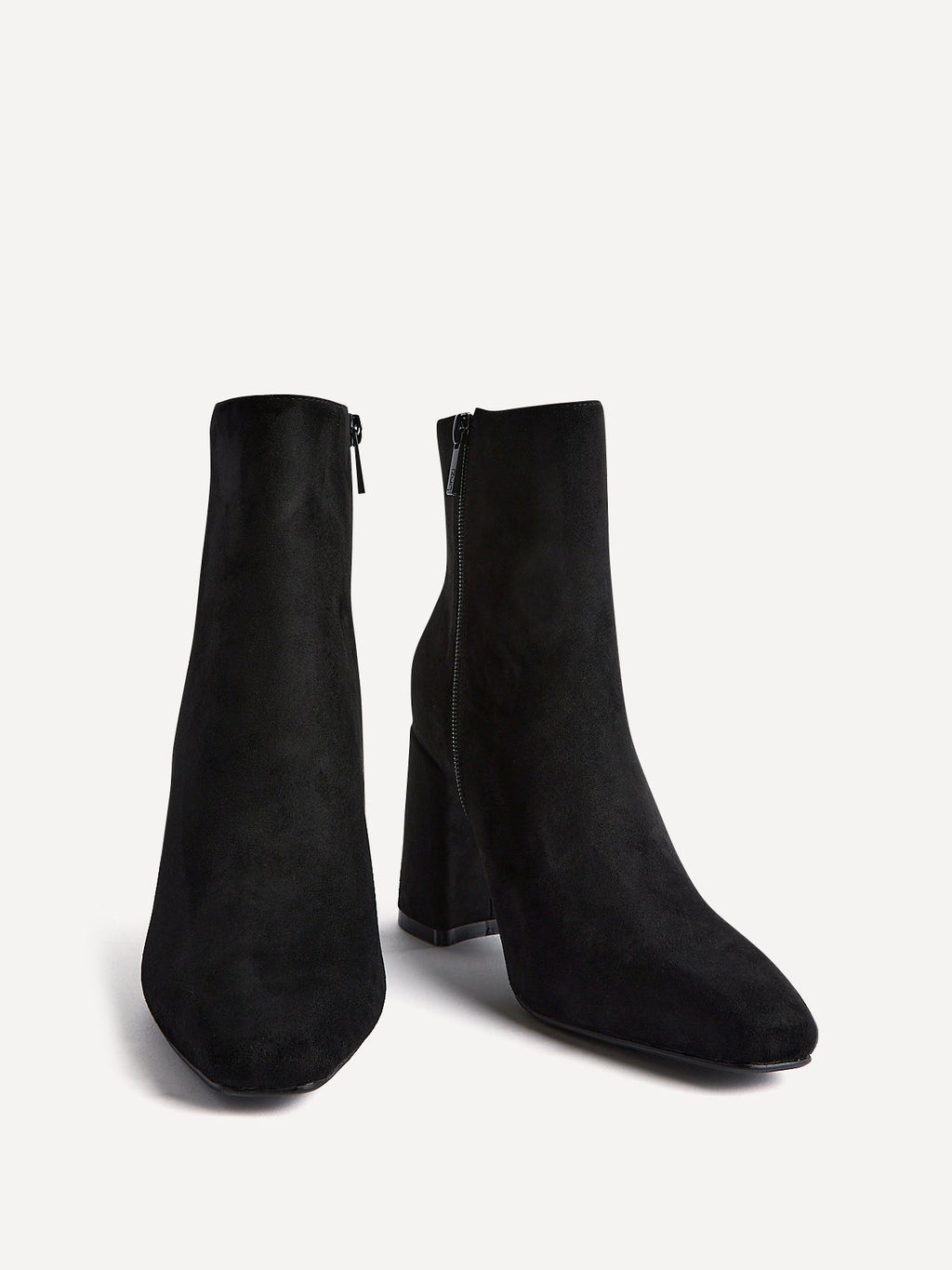 Romy Black Heeled Ankle Boots