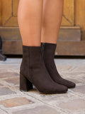 Romy Brown Heeled Ankle Boots