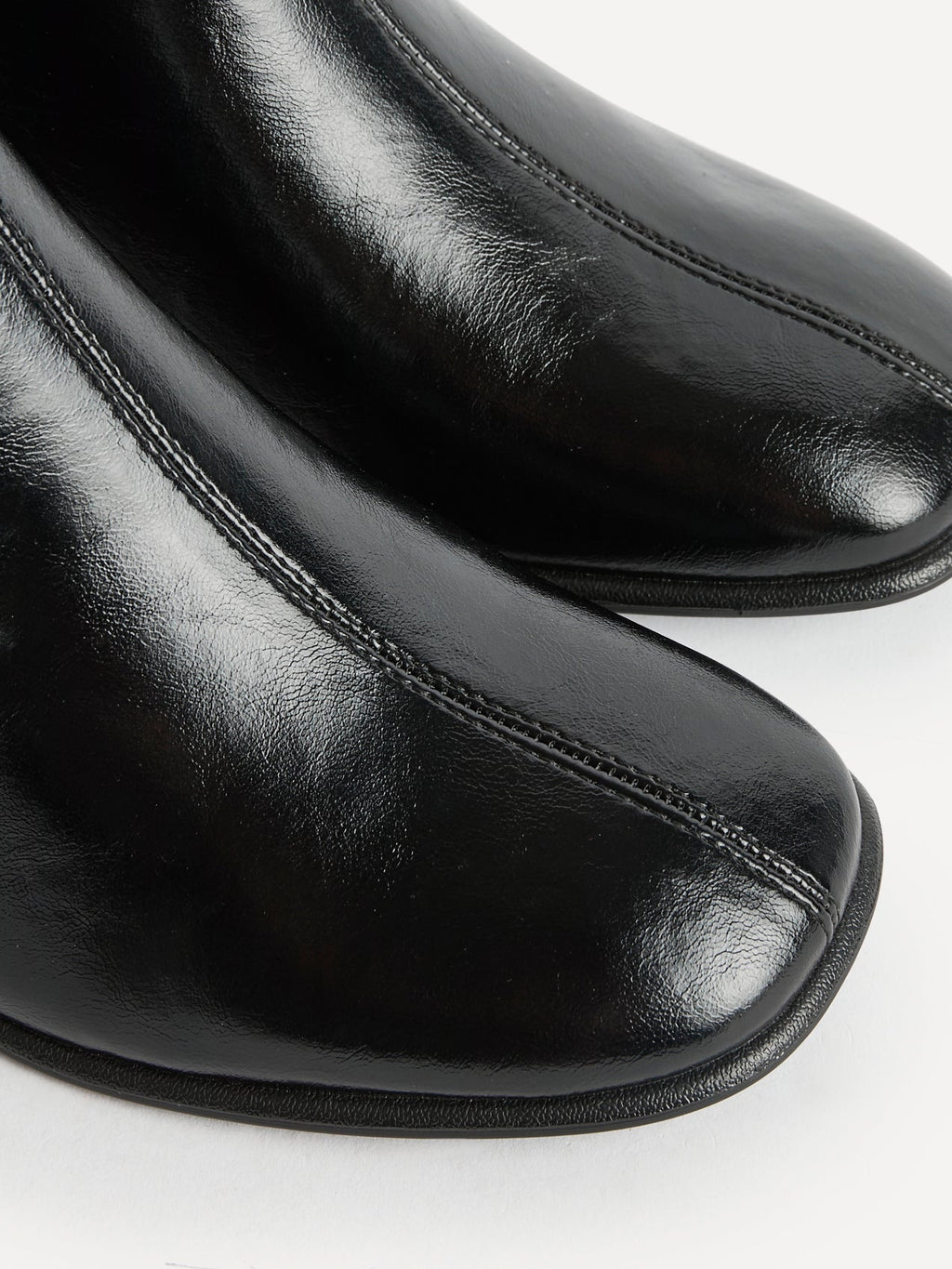 Selected Black Block Heeled Ankle Boots
