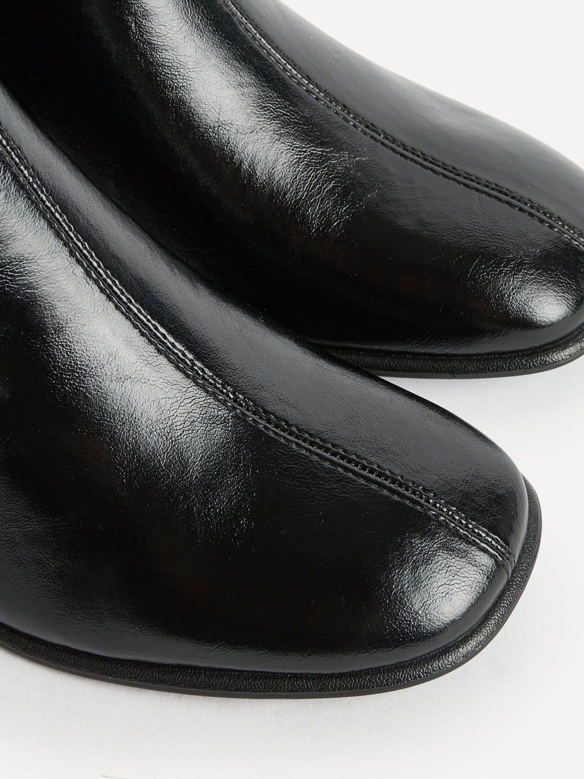 Selected Black Block Heeled Ankle Boots