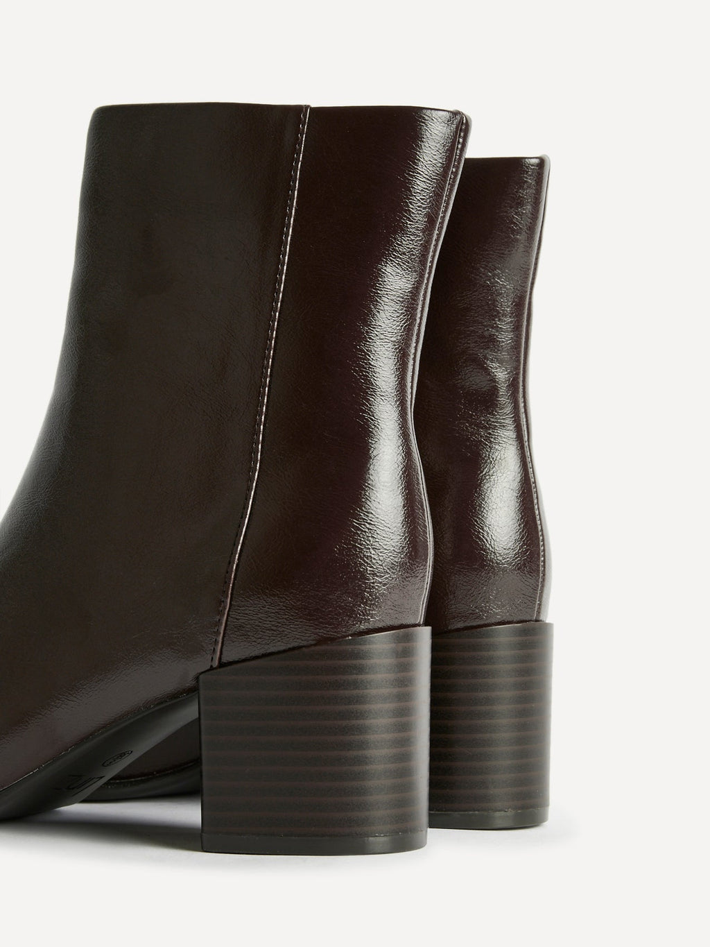 Selected Brown Block Heeled Ankle Boots