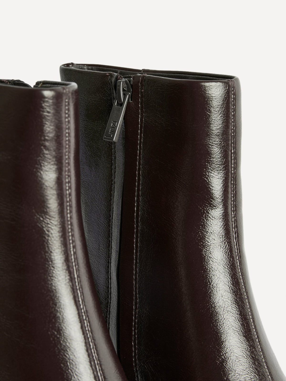 Selected Brown Block Heeled Ankle Boots