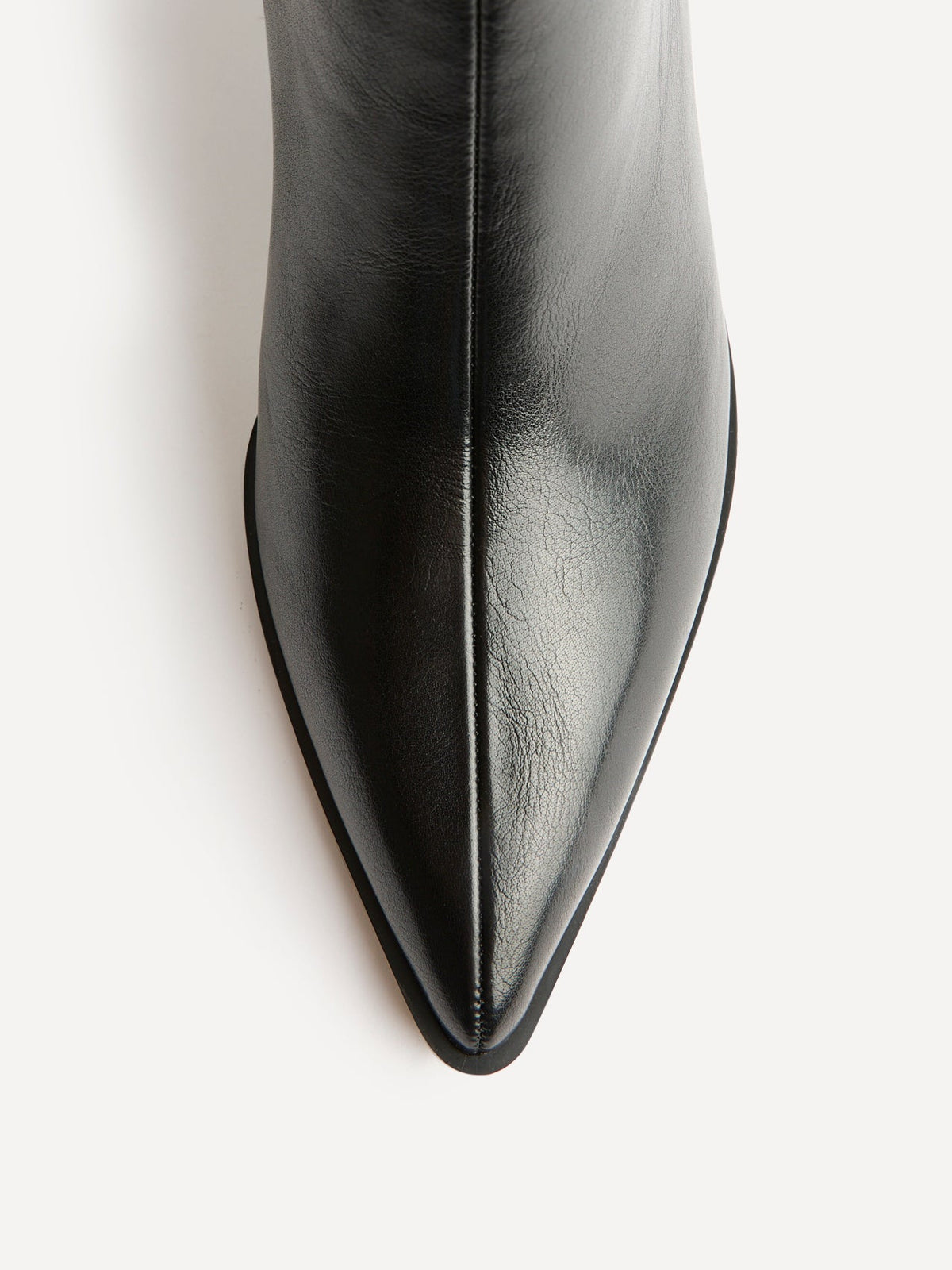 Signal Black Faux Leather Ankle Boots