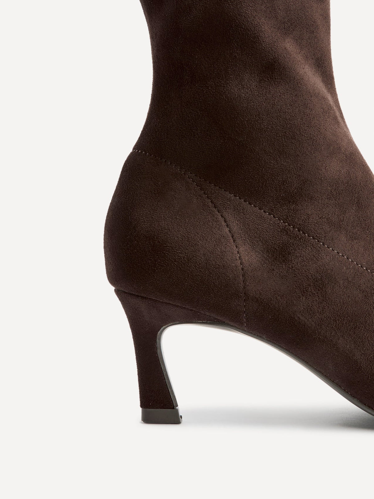 Upgrade Brown Faux Suede Kitten Heel Sock Boots