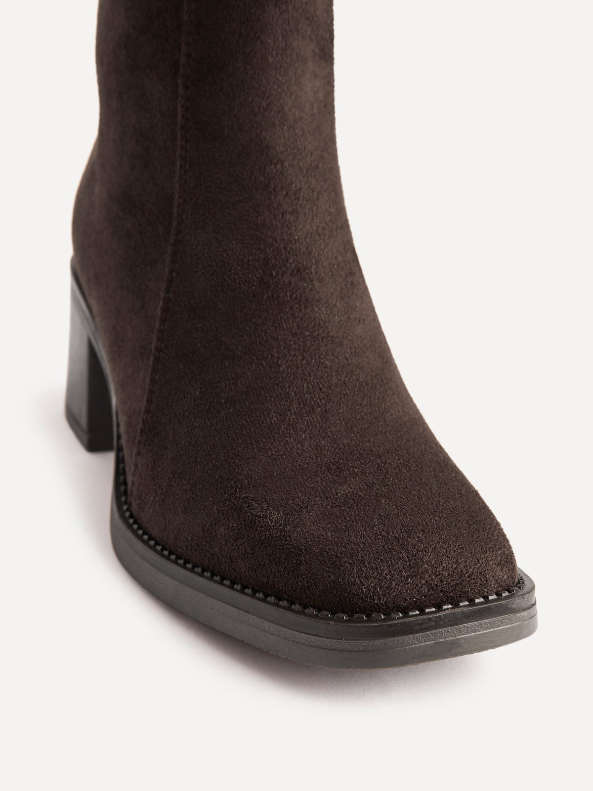 Wander Brown Faux Suede Heeled Ankle Boots