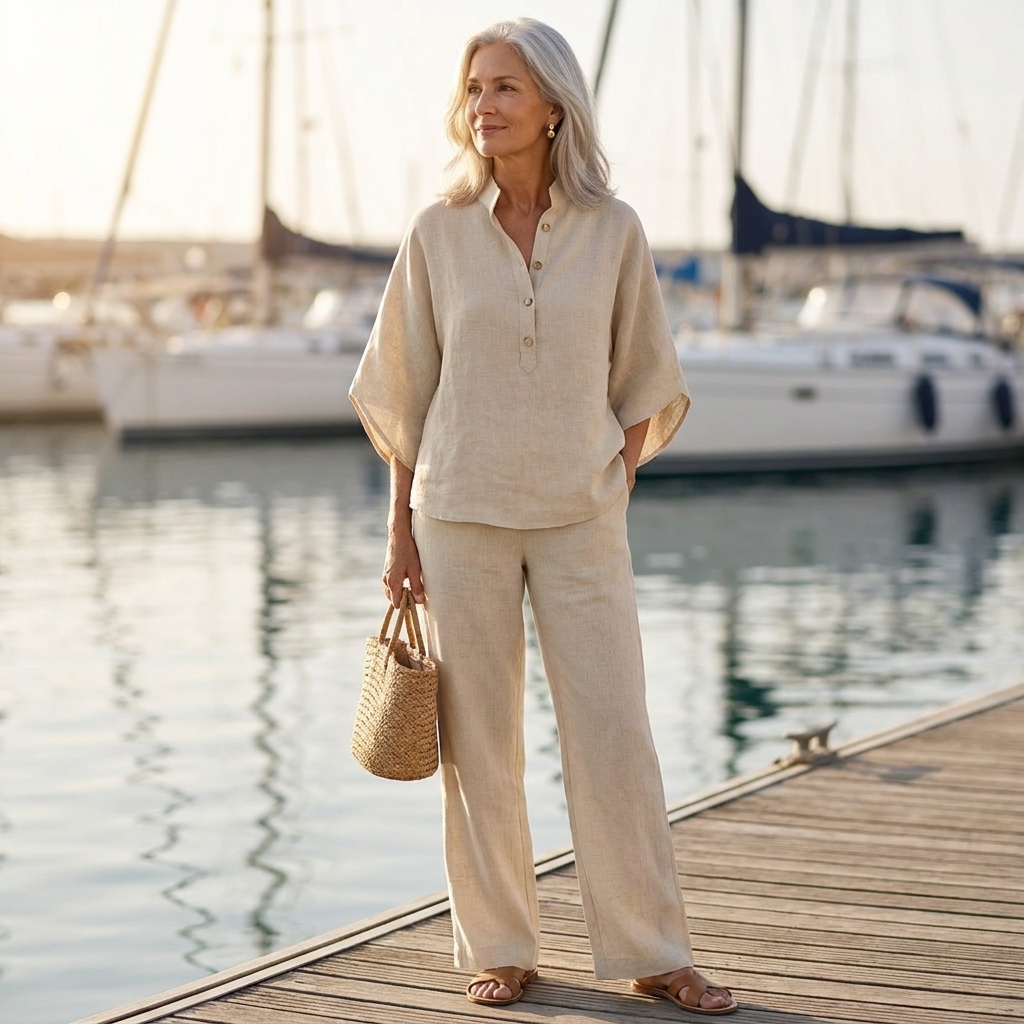 Sara™ – Linen Cotton Two-Piece Set