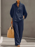 Mara™ | Two-Piece Set with Batwing Sleeves and Wide Pants