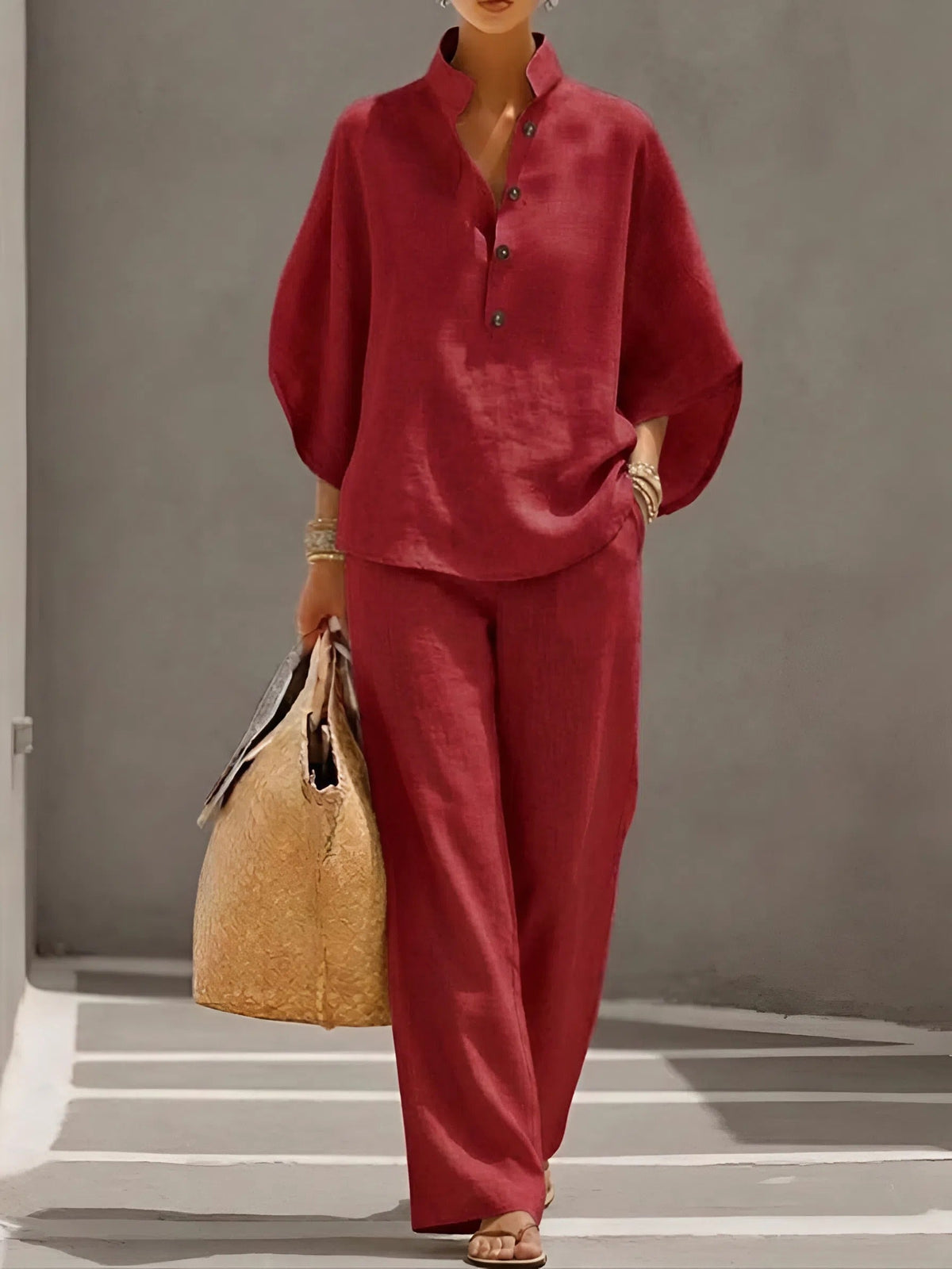 Sara™ – Linen Cotton Two-Piece Set